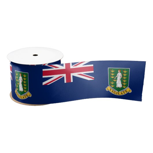 Vlag van de Britse Maagdeneilanden (BVI) Satijnen Lint (Spoel)