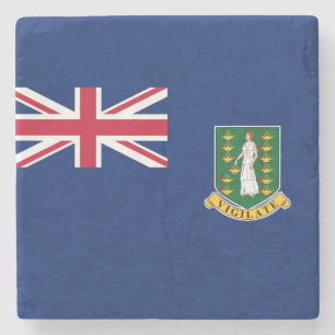 Vlag van de Britse Maagdeneilanden (BVI) Stenen Onderzetter