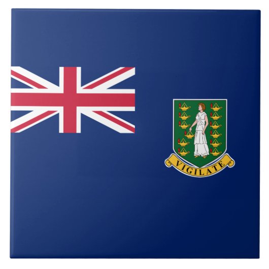 Vlag van de Britse Maagdeneilanden (BVI) Tegeltje (Voorkant)