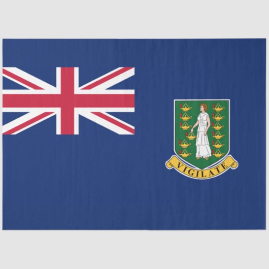 Vlag van de Britse Maagdeneilanden (BVI) Tissuepapier (Voorkant)