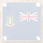 vlag van de Britse Maagdeneilanden Glazen Onderzetter (Achterkant)