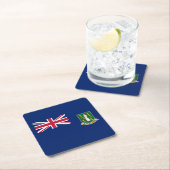 vlag van de Britse Maagdeneilanden Kartonnen Onderzetters (Insitu)