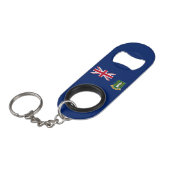 vlag van de Britse Maagdeneilanden Mini Flessenopener (Voorkant Gekanteld)