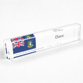 Vlag van de Britse Maagdeneilanden Naambordje