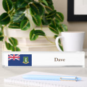 Vlag van de Britse Maagdeneilanden Naambordje