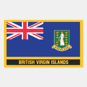 vlag van de Britse Maagdeneilanden Rechthoekige Sticker