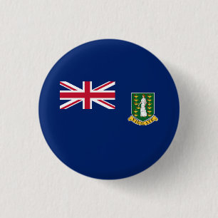vlag van de Britse Maagdeneilanden Ronde Button 3,2 Cm