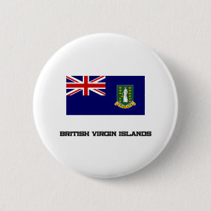 vlag van de Britse Maagdeneilanden Ronde Button 5,7 Cm