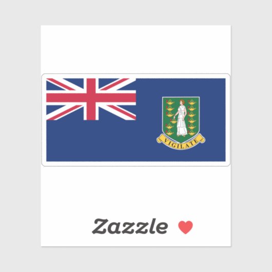 Vlag van de Britse Maagdeneilanden Sticker (Vel)