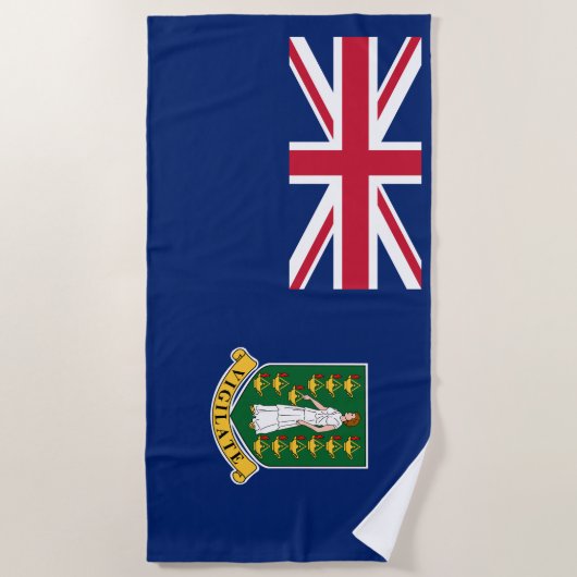 vlag van de Britse Maagdeneilanden Strandlaken (Voorkant)