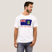Vlag van de Britse Maagdeneilanden T-shirt (Voorkant volledig)