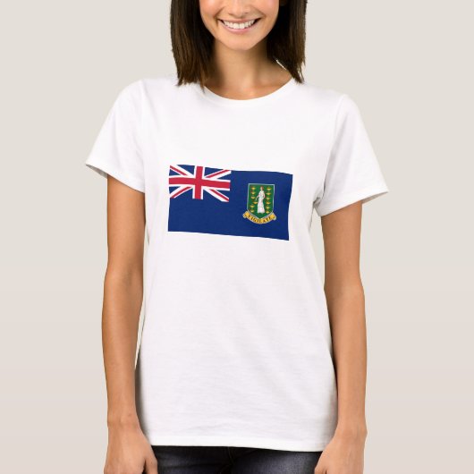 vlag van de Britse Maagdeneilanden T-shirt (Voorkant)
