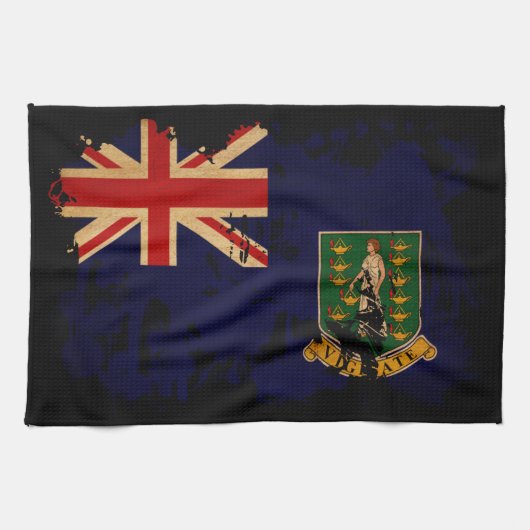 vlag van de Britse Maagdeneilanden Theedoek (Horizontaal)