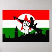 Vlag van de Britse Republikeinse Vluchtelingen bov Poster (Voorkant)