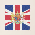 Vlag van de Britse Unie en de Royal Crest Sjaal<br><div class="desc">Royal Crest en Union Flag of The United Kingdom of Great Britain and Northern Ireland.</div>