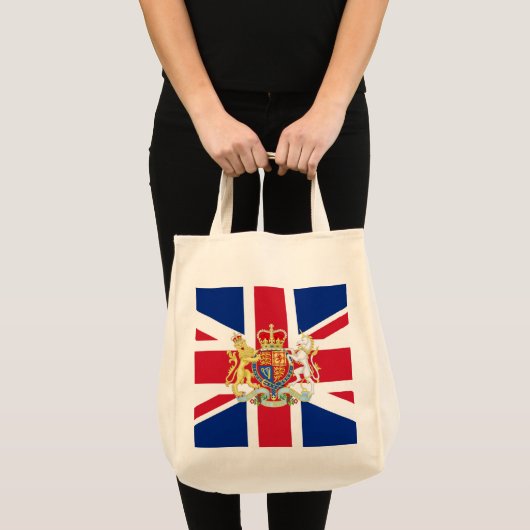 Vlag van de Britse Unie en de Royal Crest Tote Bag (Voorkant (product))