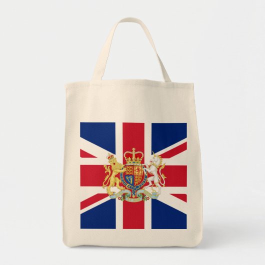 Vlag van de Britse Unie en de Royal Crest Tote Bag (Voorkant)