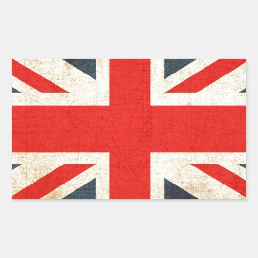vlag van de Britse Unie Rechthoekige Sticker (Voorkant)