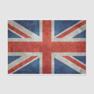 Vlag van de Britse Union Jack in retro-stijl  text Tissuepapier