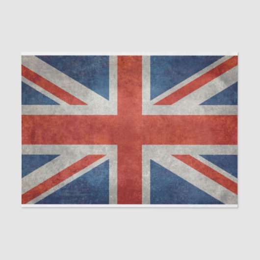 Vlag van de Britse Union Jack in retro-stijl  text Tissuepapier (Voorkant)