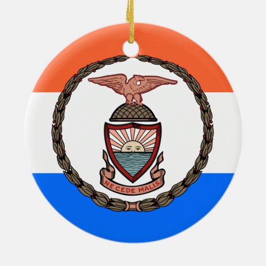 Vlag van de Bronx (Borough in New York City) Keramisch Ornament (Achterkant)