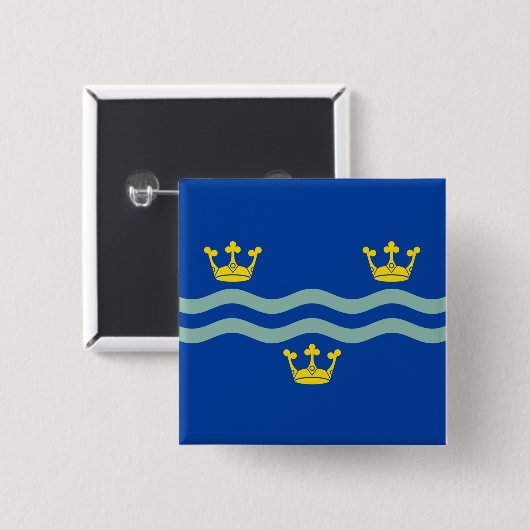 Vlag van de Button van Cambridgeshire (VK) (Voorkant /achterkant)