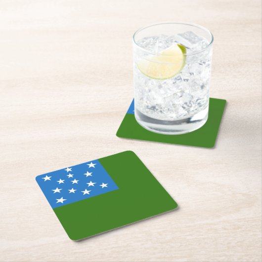Vlag van de Button van de Groene Bergboys Kartonnen Onderzetters (Insitu)