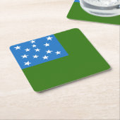 Vlag van de Button van de Groene Bergboys Kartonnen Onderzetters (Schuin)