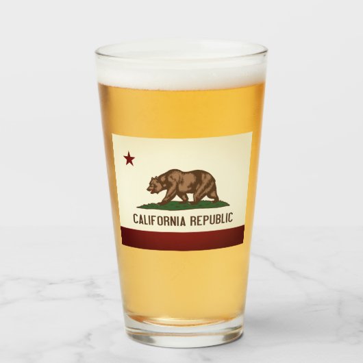 VLAG VAN DE CALIFORNIA - GLAS (Voorkant gevuld)