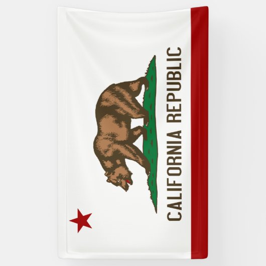 VLAG VAN DE CALIFORNIA - SPANDOEK (Verticaal)