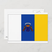 vlag van de Canarische Eilanden Briefkaart (Voorkant / Achterkant)