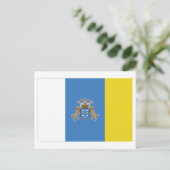 vlag van de Canarische Eilanden Briefkaart (Staand voorkant)