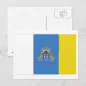 vlag van de Canarische Eilanden Briefkaart (Voorkant / Achterkant)