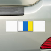 vlag van de Canarische Eilanden Bumpersticker (Op auto)