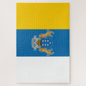 Vlag van de Canarische Eilanden (Canarische Eiland Legpuzzel (Verticaal)