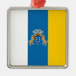 Vlag van de Canarische Eilanden (Canarische Eiland Metalen Ornament