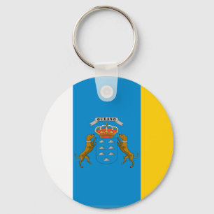 vlag van de Canarische Eilanden (Spanje) Sleutelhanger