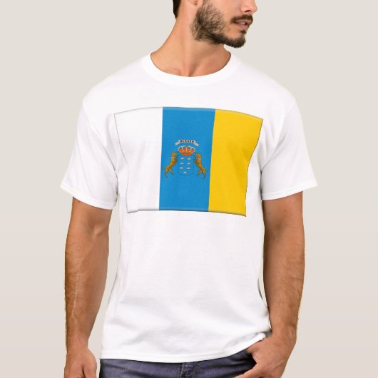 vlag van de Canarische Eilanden (Spanje) T-shirt (Voorkant)
