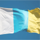 vlag van de Canarische Eilanden Sticker (Voorkant)