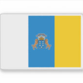 Vlag van de Canarische Eilanden Sticker (Voorkant)