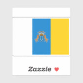Vlag van de Canarische Eilanden Sticker (Vel)