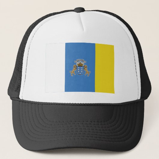 vlag van de Canarische Eilanden Trucker Pet (Voorkant)