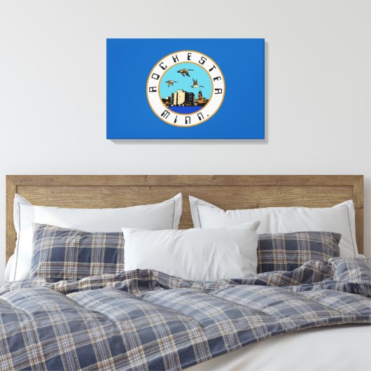 Vlag van de Canvas Print van Rochester (Minnesota) (Insitu (Slaapkamer))