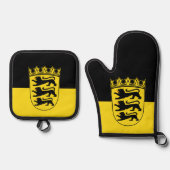 Vlag van de Canvas tas Baden-Württemberg Ovenwant & Pannenlap Set (Voorkant)