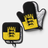 Vlag van de Canvas tas Baden-Württemberg Ovenwant & Pannenlap Set (Voorkant / Achterkant)
