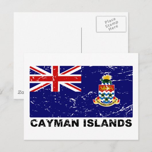 vlag van de Caymaneilanden Briefkaart (Voorkant / Achterkant)