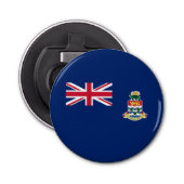 vlag van de Caymaneilanden Button Flesopener (Voorkant)