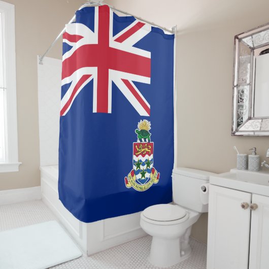 Vlag van de Caymaneilanden Douchegordijn (In situ)