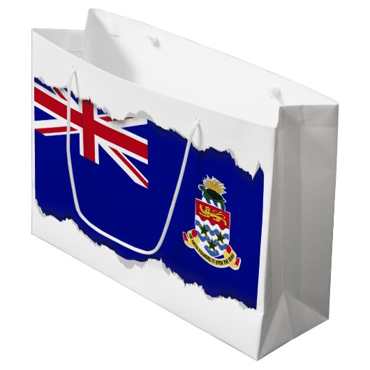 vlag van de Caymaneilanden Groot Cadeauzakje (Voorkant Gekanteld)