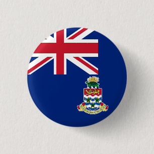 Vlag van de Caymaneilanden Ronde Button 3,2 Cm